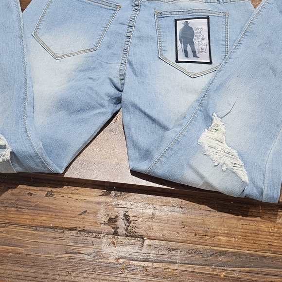Light Blue Denim Jeans with Graphic Patch - Picture 6 of 6